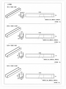 U字溝　図面